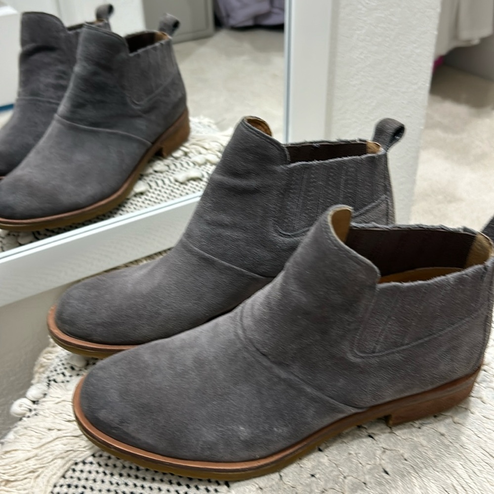 Soft grey booties